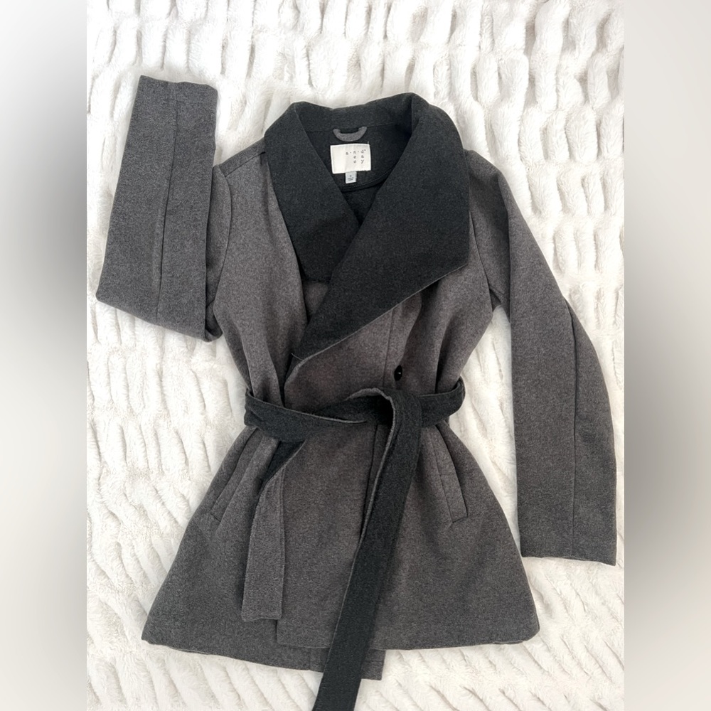 A New Day Coat in Gray